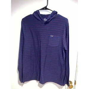 Vineyard Vines Blue Striped Edgartown Hooded T-Shirt Women's Size XL